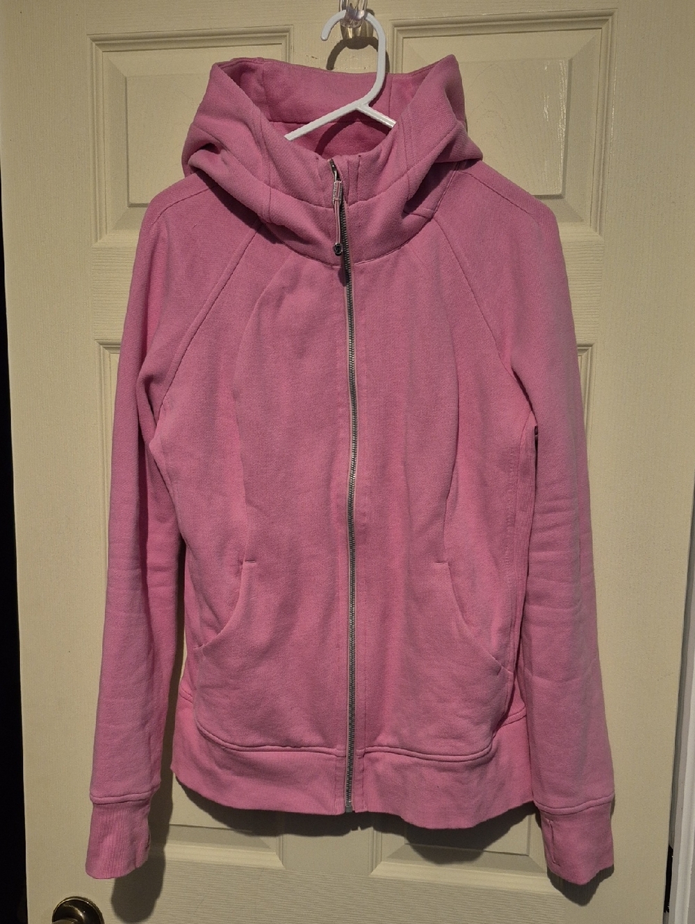 🍋 Lululemon Athletica Pink Full-Zip Hoodie Sweatshirt Size 10